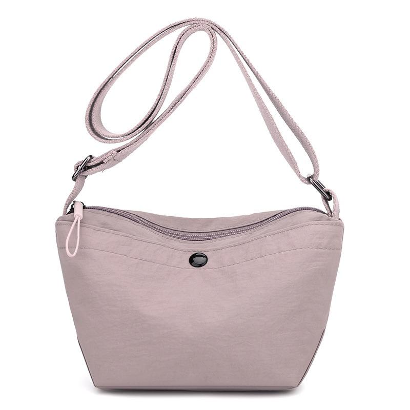 Simple shopping messenger bag, light anti-splashing nylon bag, casual going out women's trendy bag, trendy women's shoulder bag