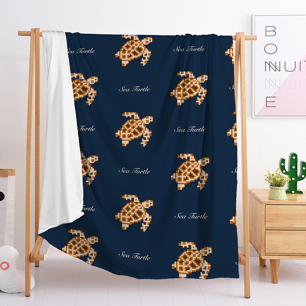 Плед Фланелевый Плед Морские Водные Животные 3D Цифровая Печать Плед Плед 120X90cm