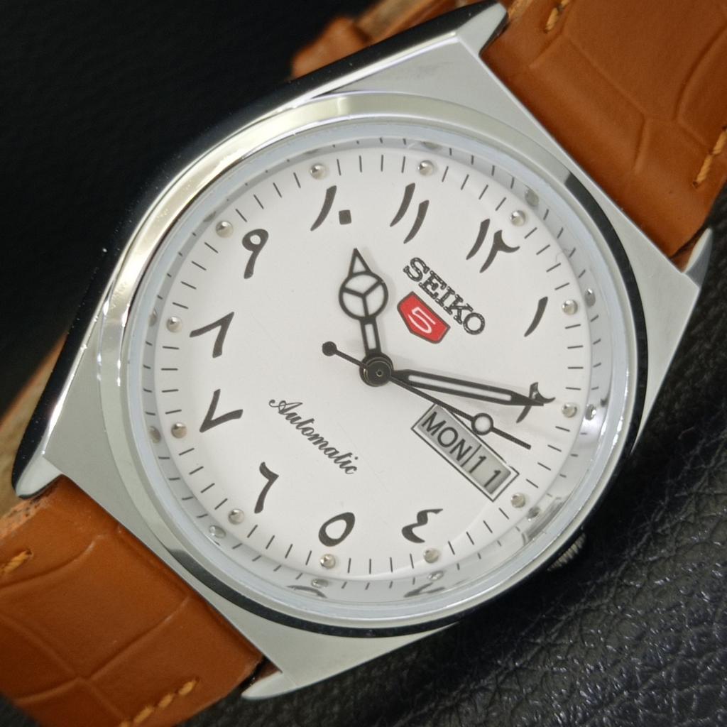 AUTOMATIC VINTAGE REFURBISHED SEIKO 5 JAPAN 6309A MENS WHITE WATCH a441290-5 Sk-a441290