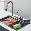 304 Stainless Steel Waterfall Kitchen Sink Pull Type Faucet Single Slot High Pressure Cup Washer Coffee Shop Wine Bar Sink