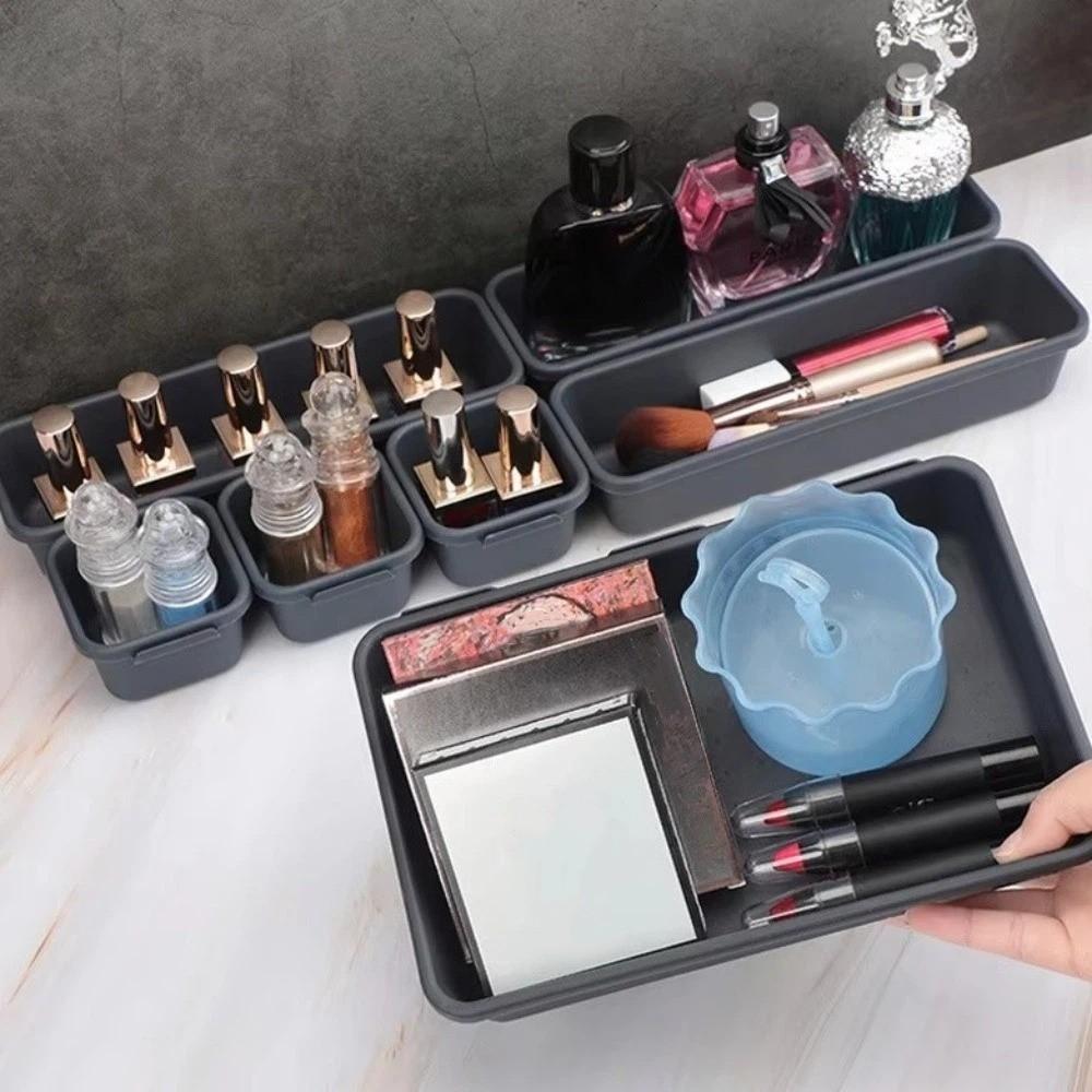 8PCS/SET Large Capacity Drawer Organizer Boxes Plastic Sundries Divider Holder Bathroom