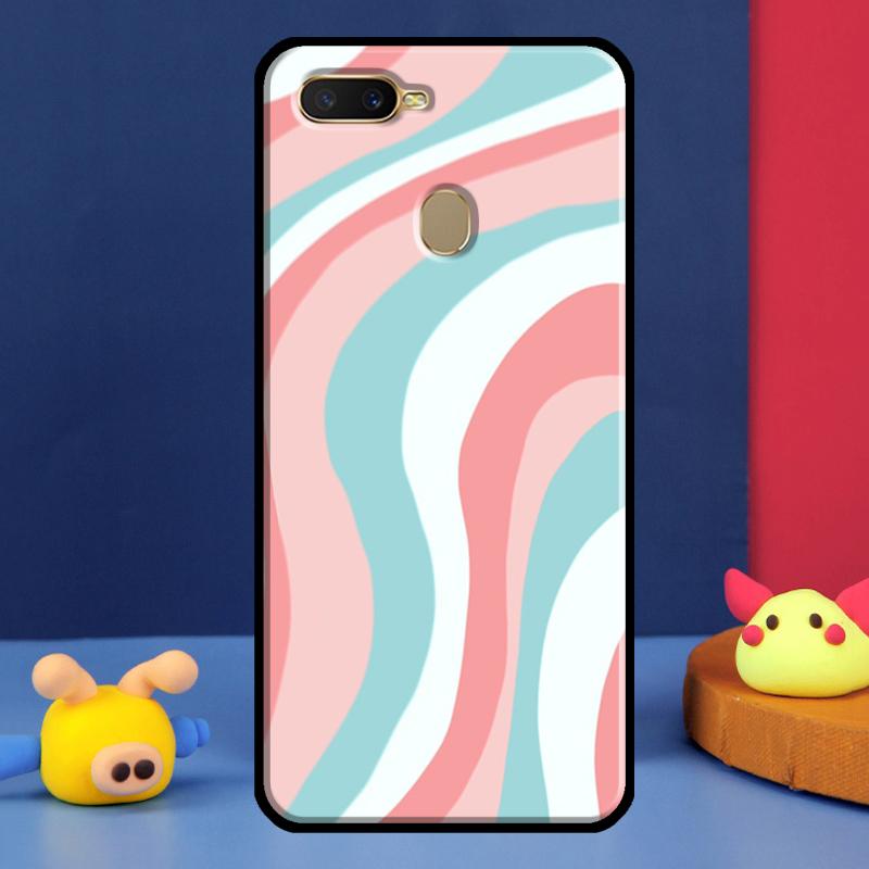 Liquid Swirl Abstract Blue Grey Case For Oppo A98 A78 A58 A15 A16 A17 A5 A9 A91 A52 A72 A76 A96 A74 A94 A54 S A57 A77 Cover