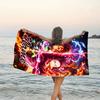 1pc Demon Slayer4 Beach Towel with Custom Name, Beach/Swimming/Bath/Picnic/Camping Towel, Suitable for Seaside Beaches