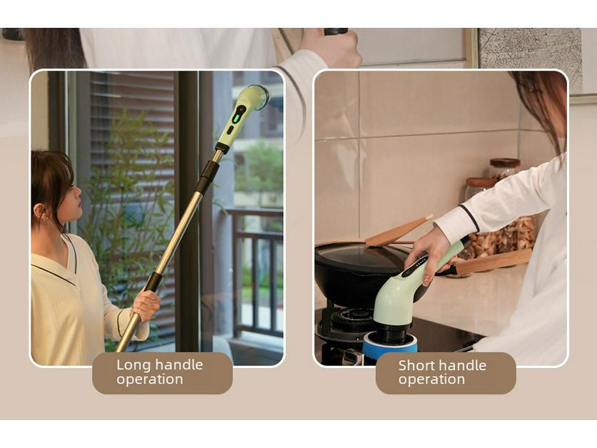 Multi-Function Electric Cleaning Brush for Kitchen, Bathroom & Floor