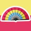 Rainbow Folding Fans Gay Lesbian Decorative Folding Fans, Large Handheld Fan Bamboo Folding Fan For Men/Women, Wedding, Dancing,
