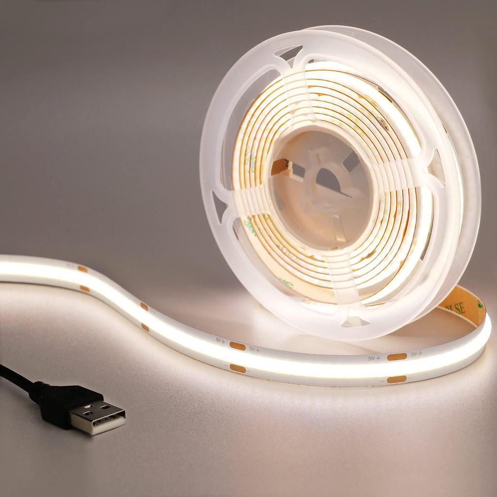 5V/12V/24V COB Light Strip - Single/Double Color, RGB, High CRI, Smart LED Line