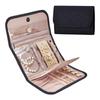 Imitation Leather Velvet Jewelry Storage Roll Travel Folding Portable Jewelry Bag Stud Earrings Jewelry Storage Bag