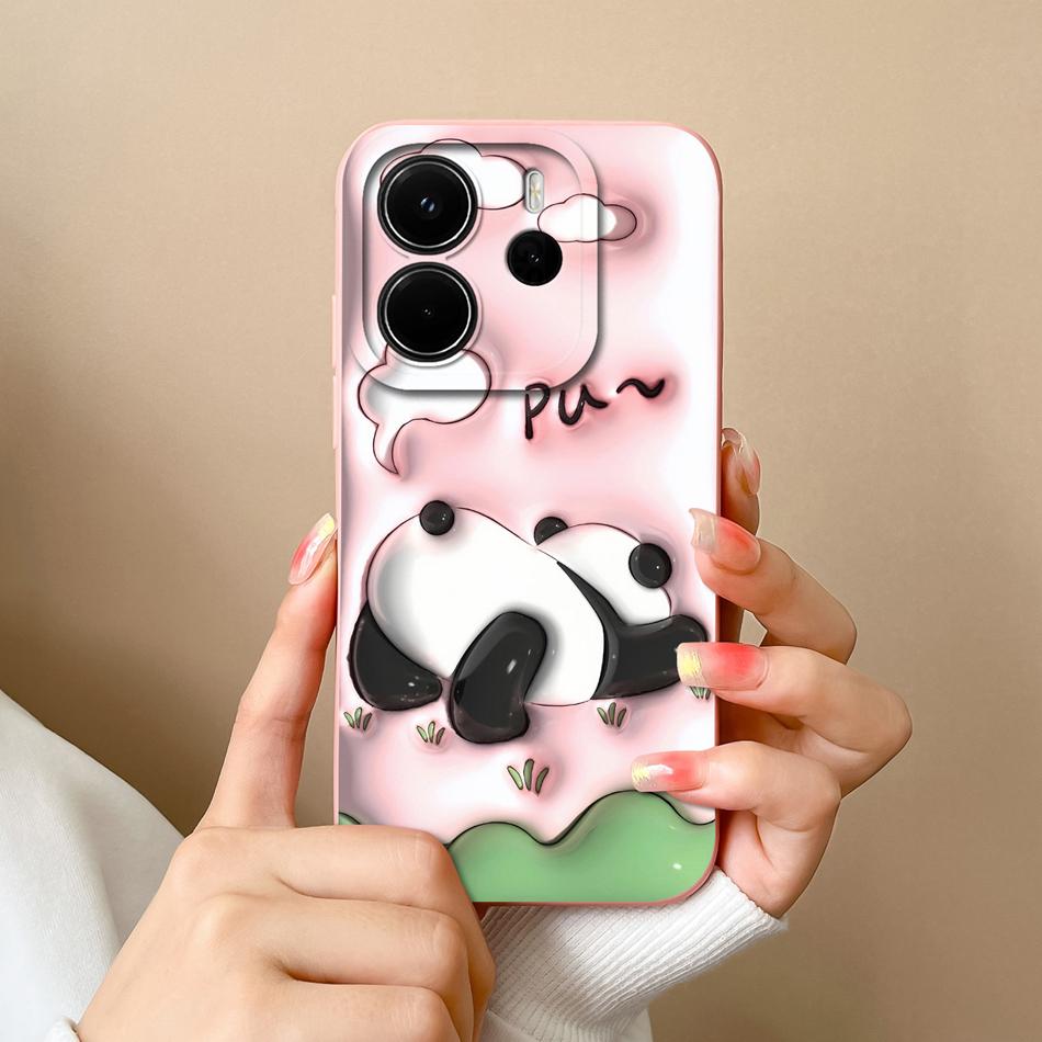For Redmi Note 14 4G Europe Case Cute Cartoon Full Protection Funda For Redmi Note14 Liquid Silicone Shockproof Back Covers Capa