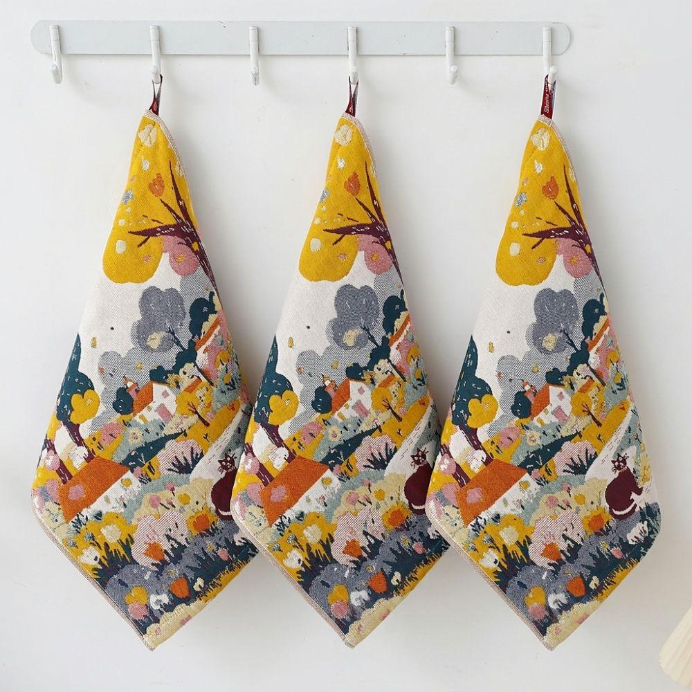Quick Dry Kitchen Towel 4 Layer Cotton Gauze Pure Cotton Dish Cloth Tea Towel  Home Restaurant