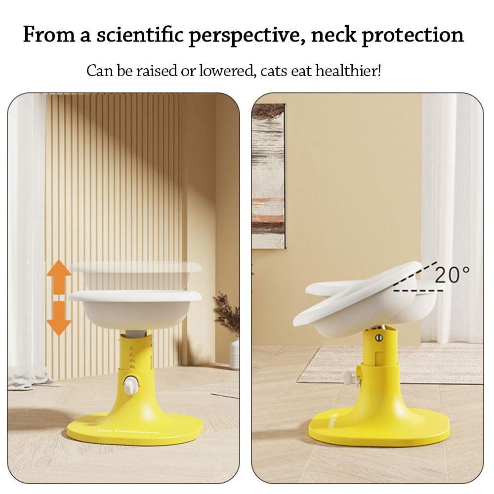 Höhenverstellbarer Winkel Katzennapf Doppelfunktions-Haustierfutterspender Robuste Haustiernäpfe