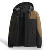 Large Size Spring and Autumn Hooded American Jacket Men's Trendy Brand Outdoor Windproof Color Matching Hooded Tooling Top