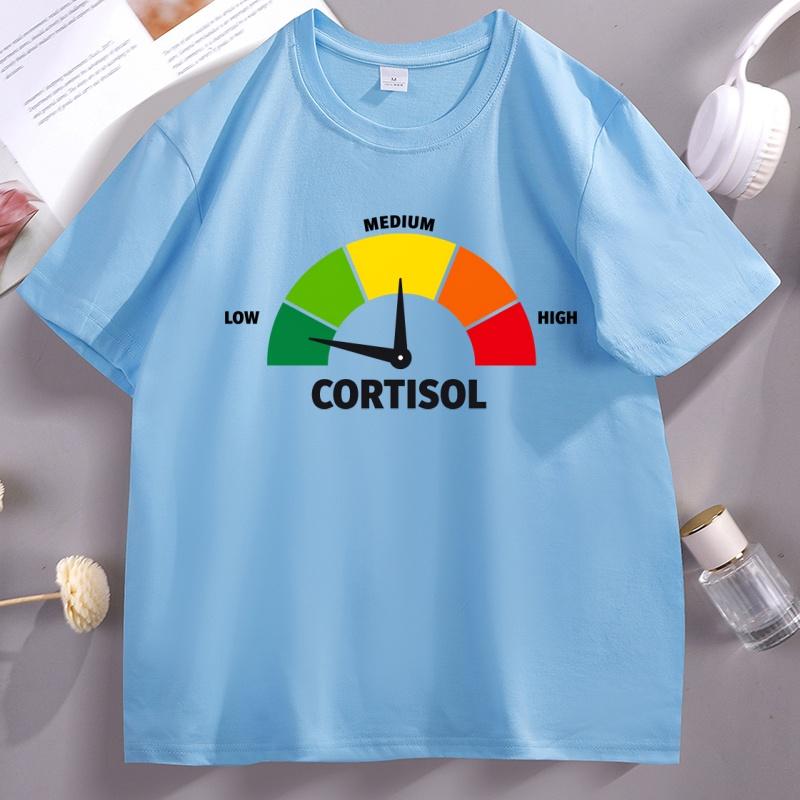 Funny Low Cortisol Levels Tshirt Cotton Breathable TShirt Ultra Soft Round Neck Short Sleeve Tee Perfect for Unisex Women Tops