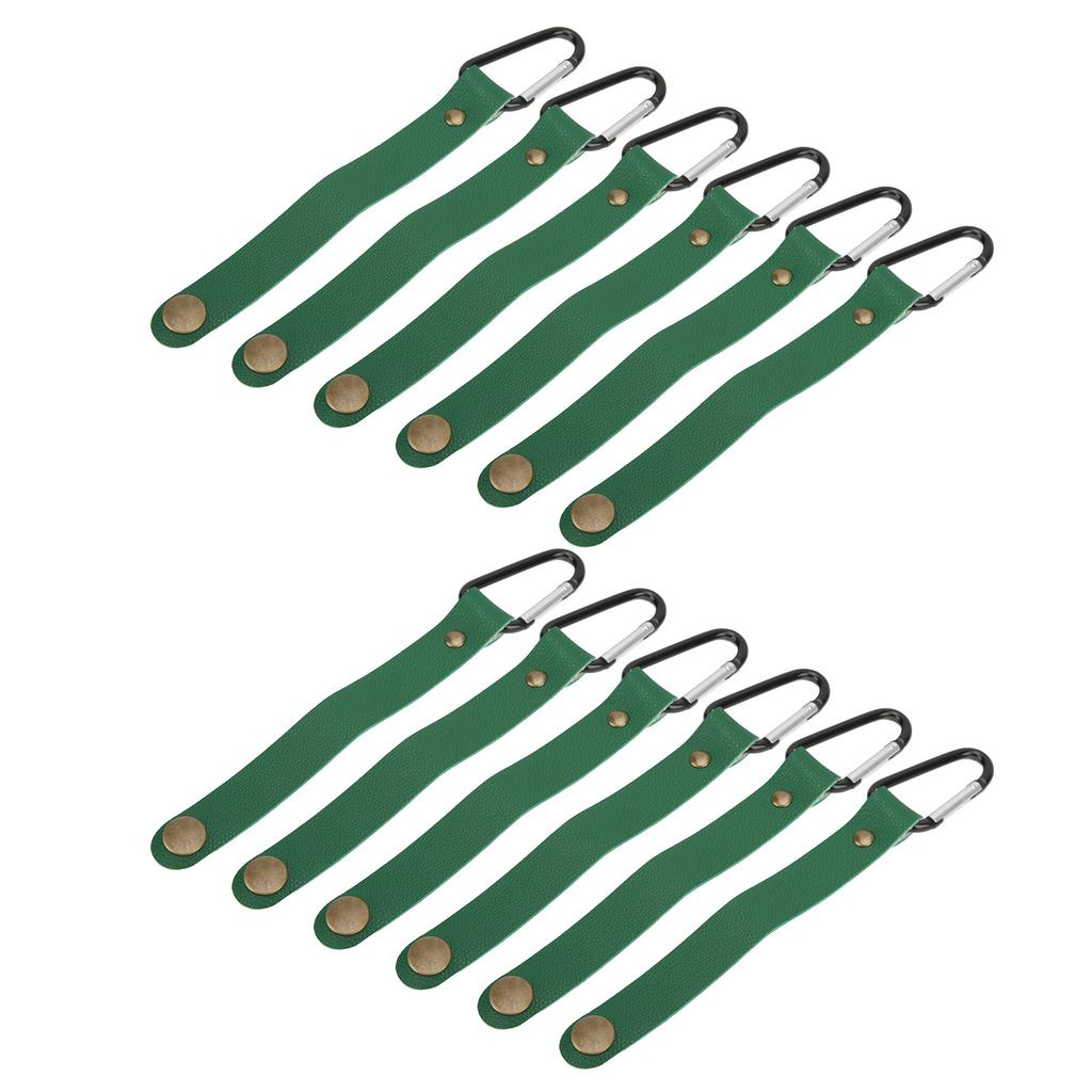 12Pcs Leather Wall Hooks PU Leather 5KG Load Durable Sturdy Wide Application Wall Hanging Strap for