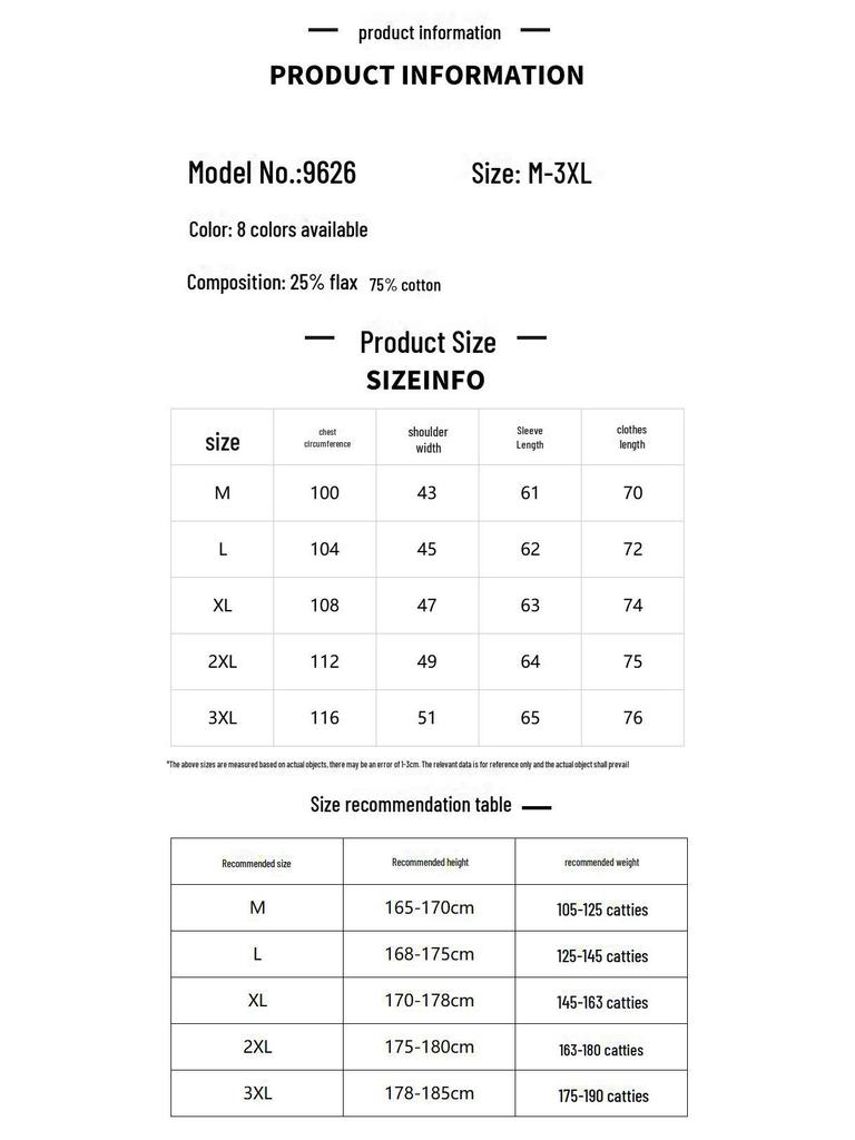 Herren Langarm Baumwoll-Leinen Hemd mit Chinesischem Stehkragen und Tasche - Schlichte, bequeme Freizeitjacke
