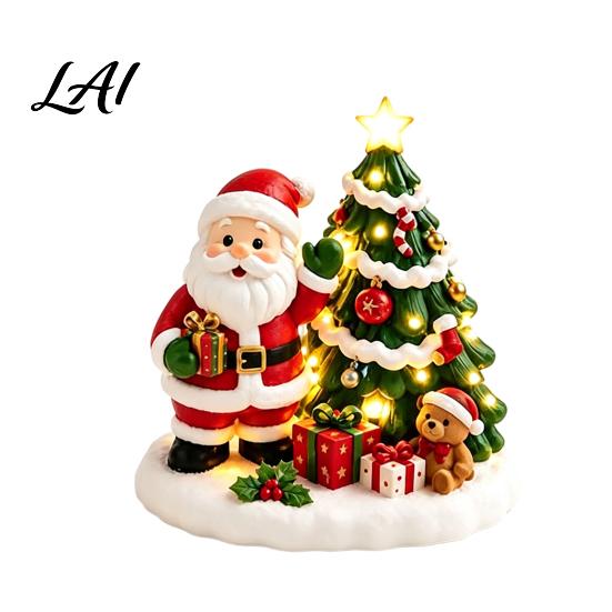 Festive Plaster Models for Painting DIY Christmas Kit Cute Xmas Tree House Santa Snowman Creative Art Projects Adults Figurine Craft Set Holiday
