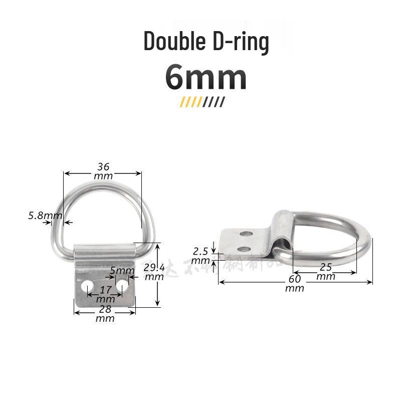 304 Stainless Steel Triangle, D-Ring, and Square Ring Buckle Hook for Truck Trailer Straps
