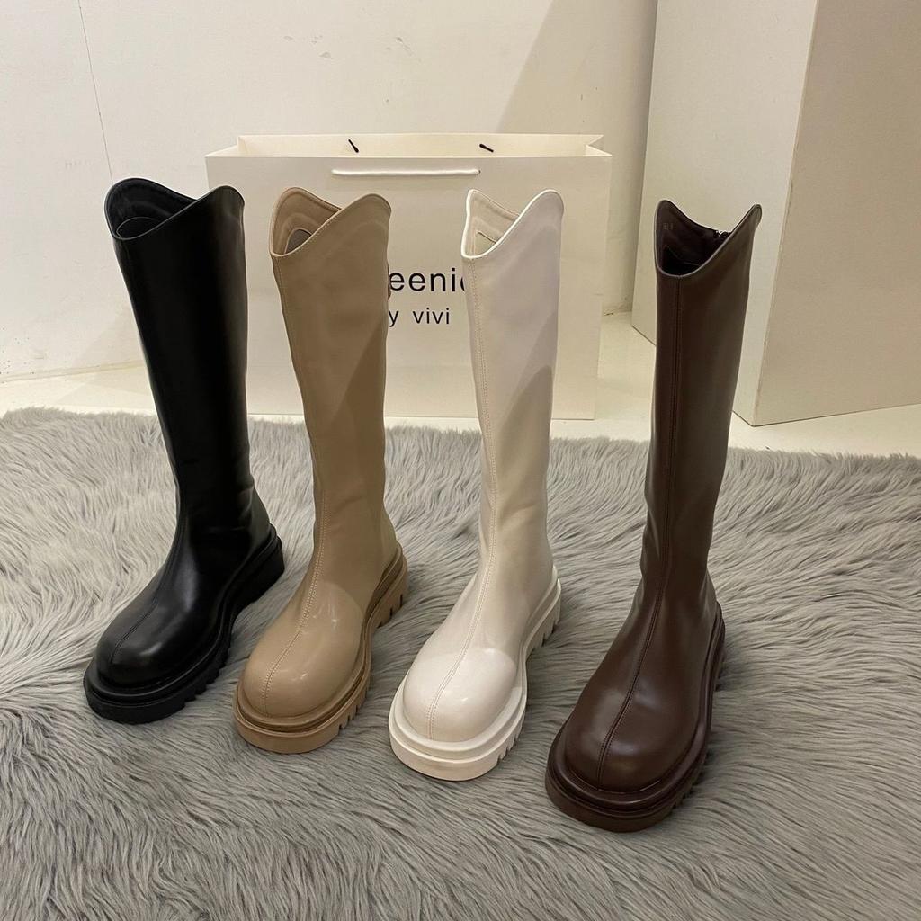 Internet Celebrities But Knee Boots Women's Autumn 2025 New Thick-soled Thin Flat-bottomed Fashion High Knight Boots Tide