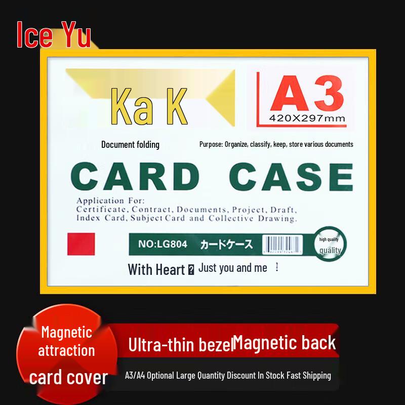 Bingyu Magnetic A3 PVC Card Holders (10-Pack)