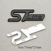 BLFE6 3D Metal Car Styling Logo STLine ST Rear Trunk Badge Front Grille Emblem For Ford Foucs Fiesta Mondeo Escape Exterior Accessorie