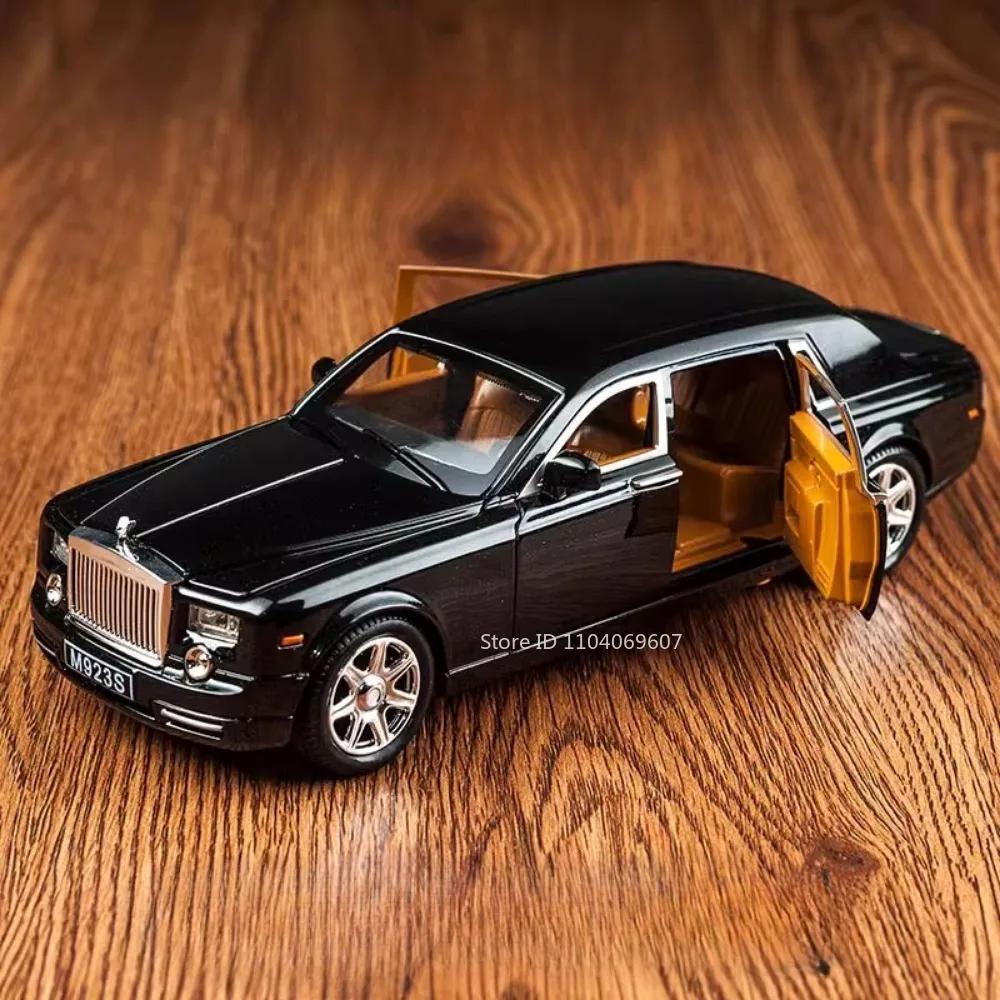 1:24 Rolls Royce Phantom Model Toy Car Alloy Diecast Simulation Sound Light Pull Back Collection Toys Vehicle For Children Gifts