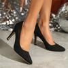 Mode Übergröße 35-43 Schuhe Neue Mode Wildleder High Heels für Damen 8cm Stiletto Spitzzehe Bankett Hochzeitsparty Büro Damen Pumps