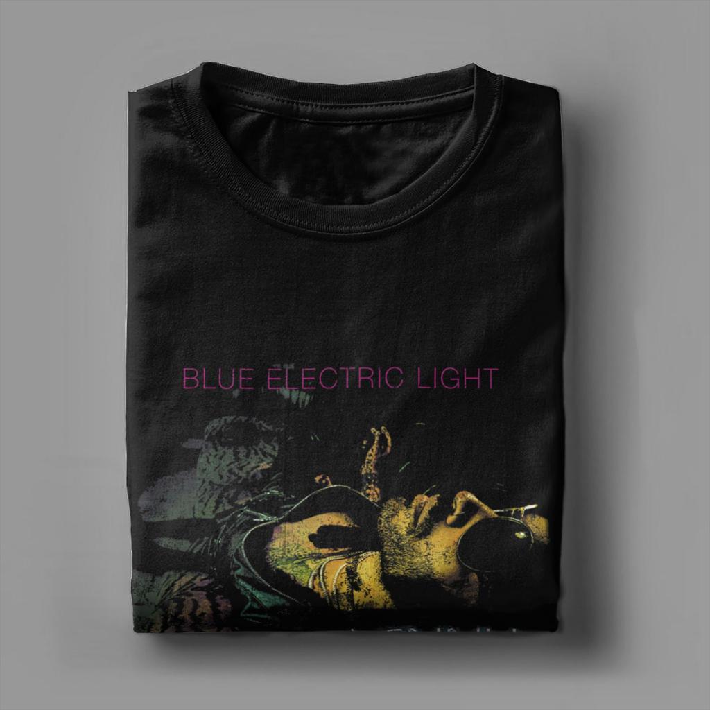 Lenny Kravitz Blue Electric Light T-Shirt Men Rock Singer Novelty Cotton Tees Round Neck Short Sleeve T Shirt Gift Merchandise