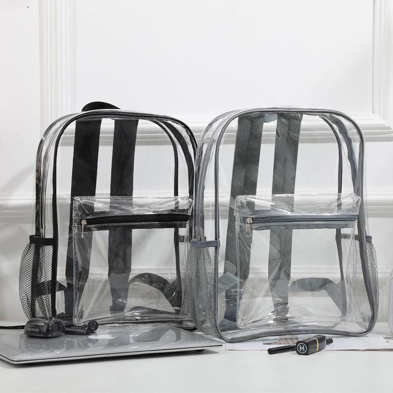 Waterproof Transparent PVC Large-Capacity Student School Backpack