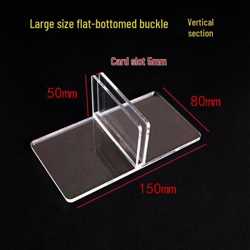 Acrylic Magnetic Clip for Signs - Transparent Plastic Snap Holder for Shelves
