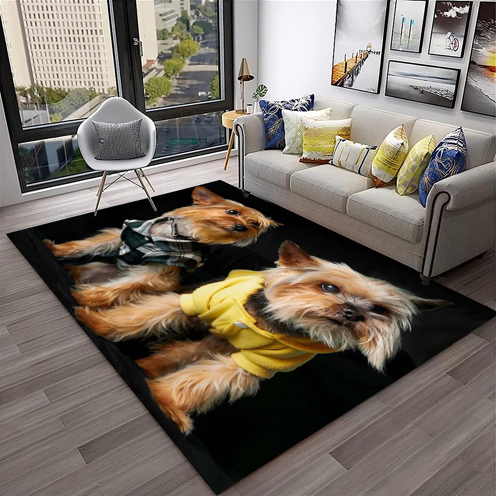 Süßer Hund Samojede, Chihuahua, Zwergspitz, Husky Cartoon Teppich für Zuhause Wohnzimmer Schlafzimmer Sofa Fußmatte Dekoration, Kinder Rutschfest