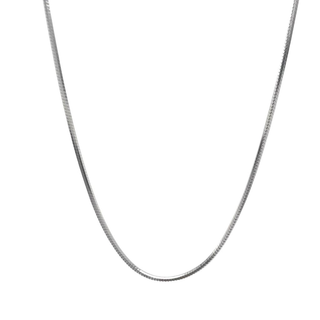 S925 Sterling Silver Octagonal Snake Bone Necklace - Light Luxury High-End Sweater Chain for Women