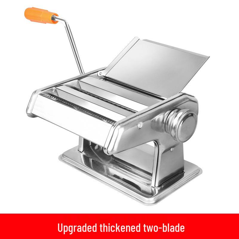 Compact Manual Noodle Press: Dual-Blade Hand-Crank Dough Maker for Home