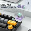 3 Modes Mini Wireless Keyboard with RGB Backlit Macro Programmable 15 Key Hot-swap DIY One Handed Gaming Mechanical Keypad PC Accessories