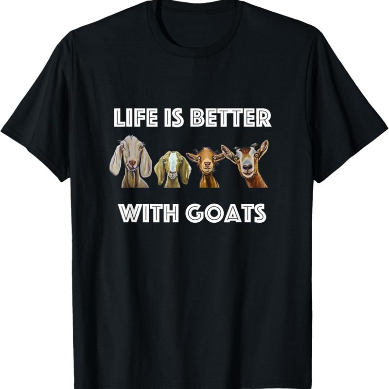 

Life is Better With Goats_ Goat lover T Shirt - Men s Summer Cotton Graphic Tee S разноцветный