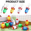 48Pcs Helicopter Mini Flashlight Keychain,Rocket Led Flashlight,Outer Space Party Favors Bulk Small Flashlights For Kids,Mini Le