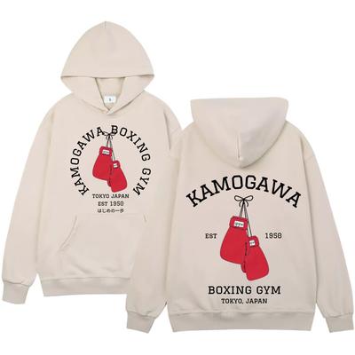 Anime Hajime No Ippo Hoodie Kamogawa Boxing Gym Pop Harajuku Hoodies Makunouchi Takamura Oversized Women