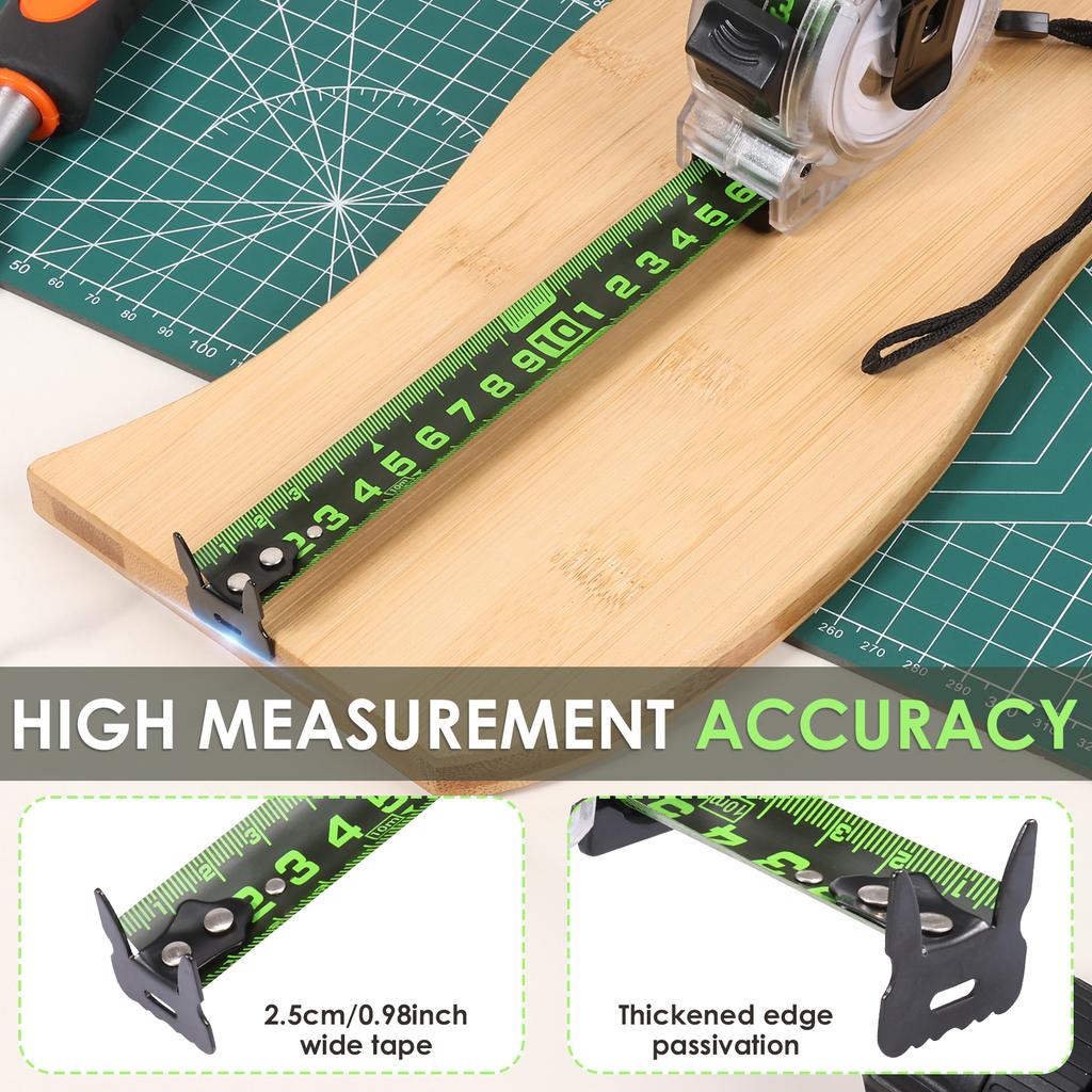 5/7.5/10M Metric Measuring Tape Self Locking Steel Tape Measure Retractable High Precision Wear-resistant Ruler Measuring Tools
