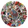 51-Piece Zombie Horror Graffiti Sticker Set for Luggage, Scooters, Tablets, and Cars