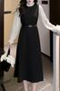 Spring Long Midi Long Dress with Stylish [Chubikime] Women's Dress, Dress, Sleeves, A-Line Belt, Slimming,