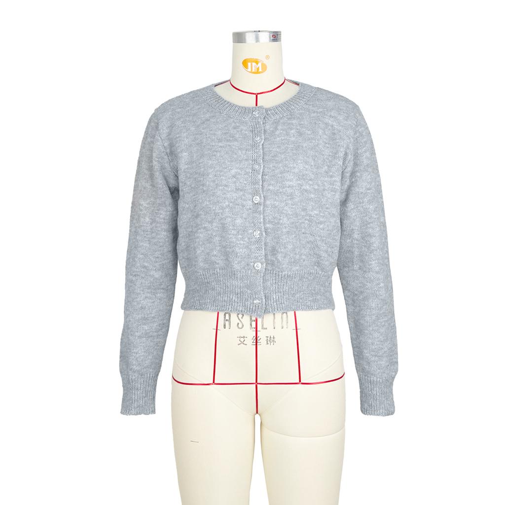 Women's Comfortable Casual Solid Color Knitted Cardigan Short Coat