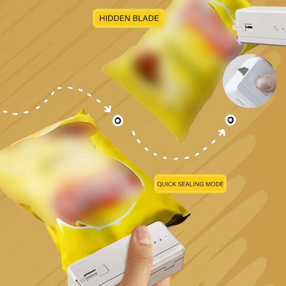 Magnetic Food Packaging Bag Sealer Mini Freshness Sealing Machine Snack Bag Sealing Machine Cookie