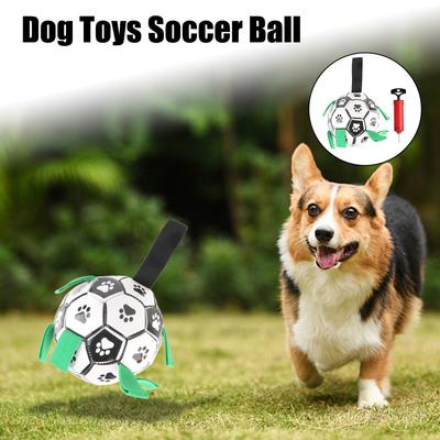 Husdjurstillbehör med flikar 15cm Hundbit Tuggleksaker Valp Utomhusträning Fotboll Interaktiva Husdjursfotbollsleksaker