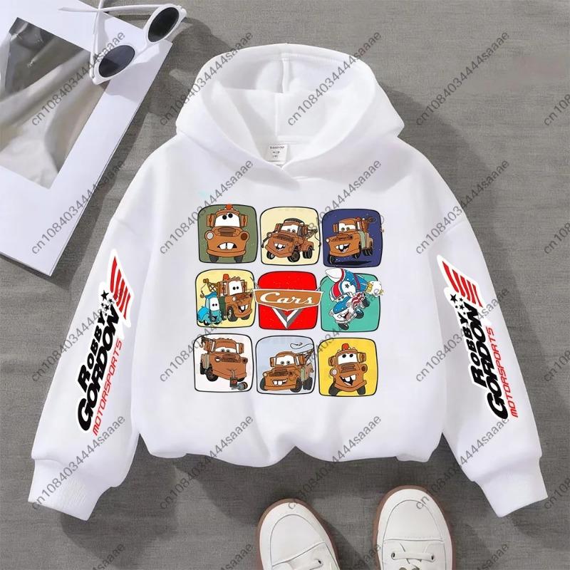 Spring Autumn Lightning Mcqueen Cartoon Children Hoodie Long Sleeve Pixar Car Print Kid Boy Clothes Fashion Pullover Sweatshirts