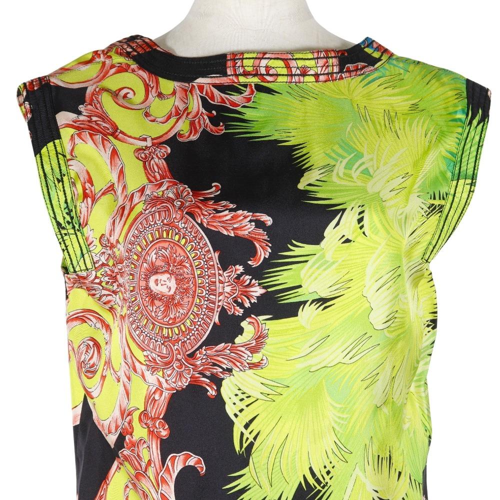 VERSACE Medusa Other tops No sleeve black/multicolor silk Women Used