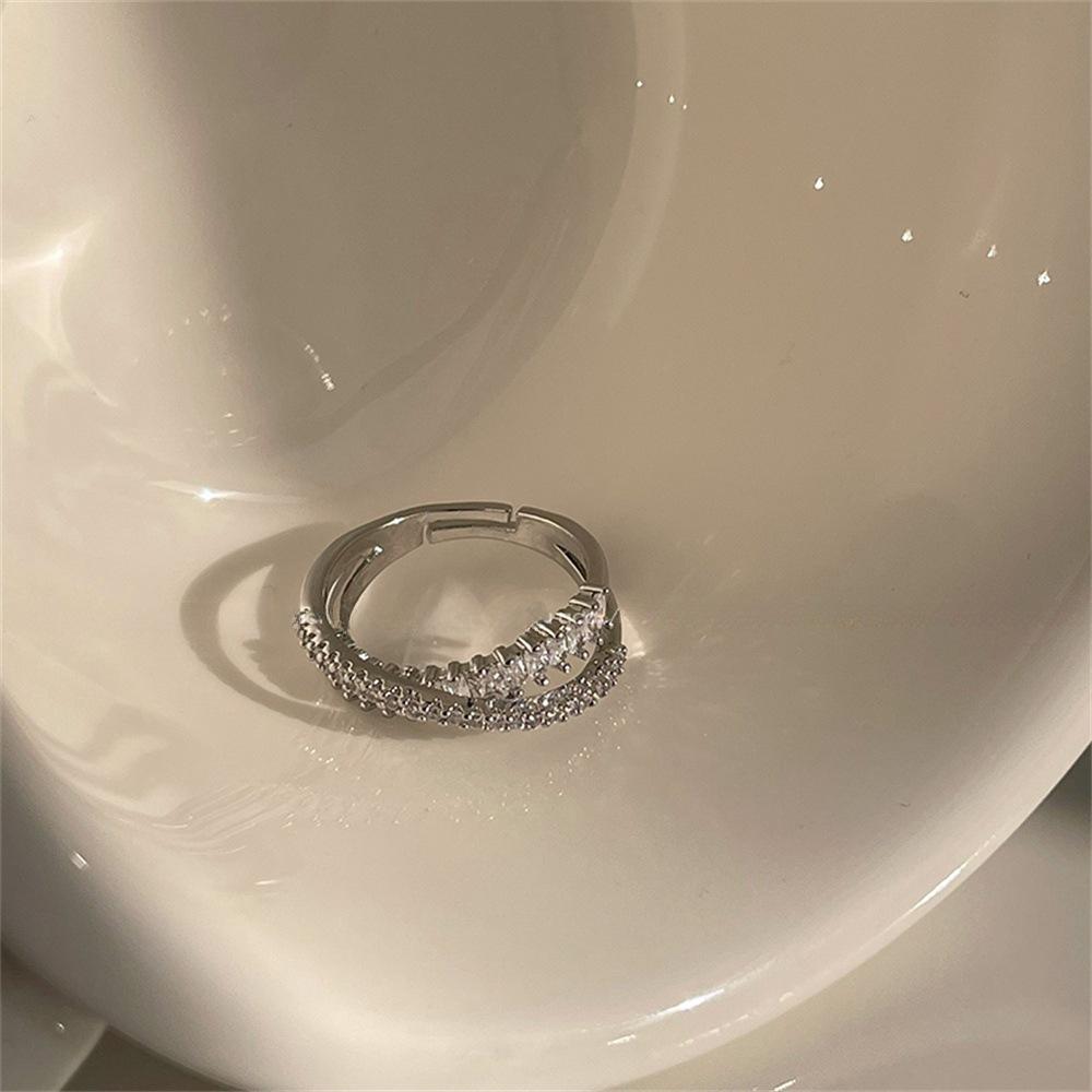 Cross Diamond Ring Women's Ins Wind Cold Wind Design Ring Jewelry