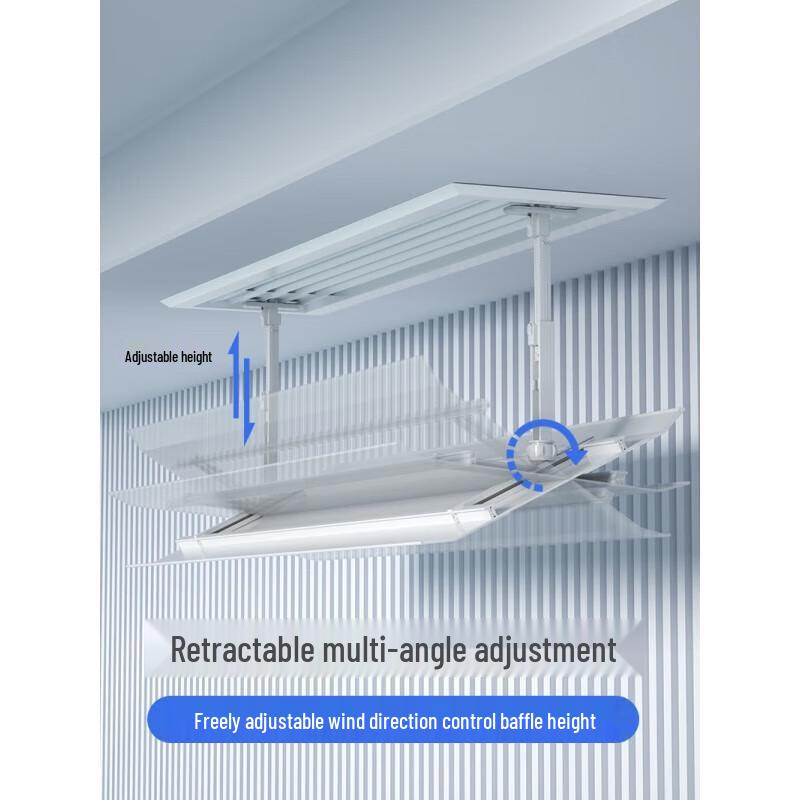 Adjustable Central AC Air Deflector for Ceiling Duct Outlets