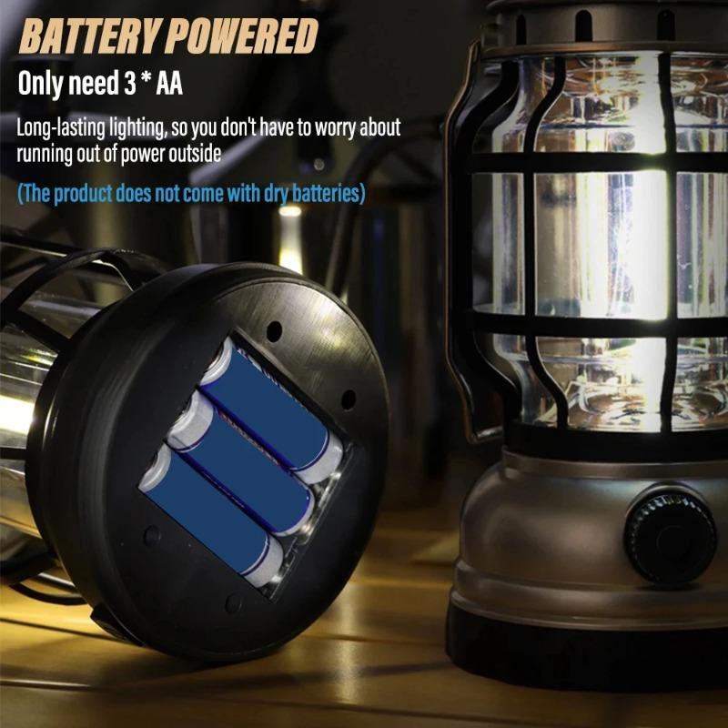 Solar Lantern Waterproof Camping Lantern Rechargeable Camping Light with Emergency Power Bank Flickering Flame Hanging LED Light