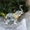 Gilding Process Crystal Elephant Figurines Frog Desk Decoration Ornament  Desktop Decoration