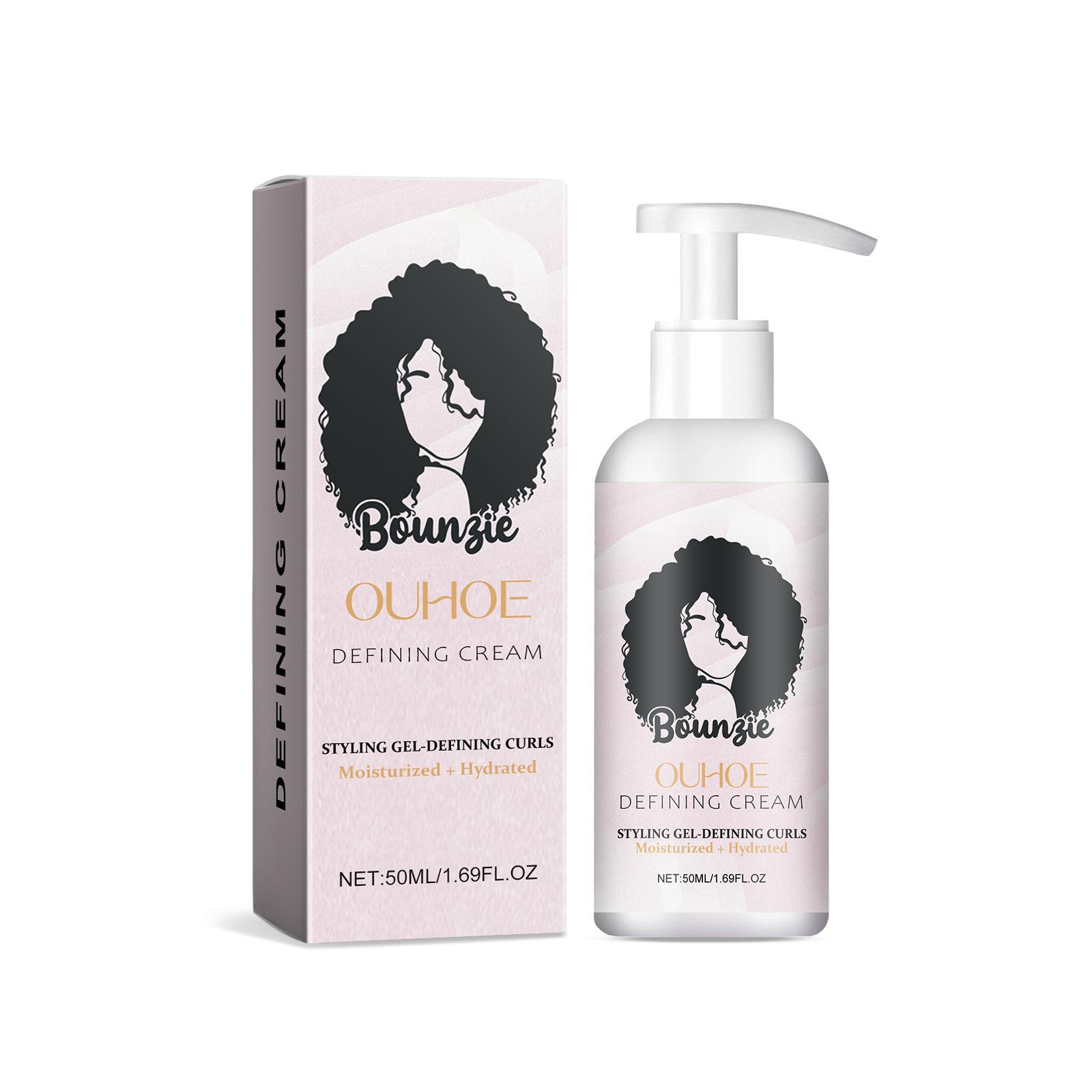 OUHOE Hair Curl Styling Cream: Fluffy Curls, Dry Curl Care, Moisturizing Serum