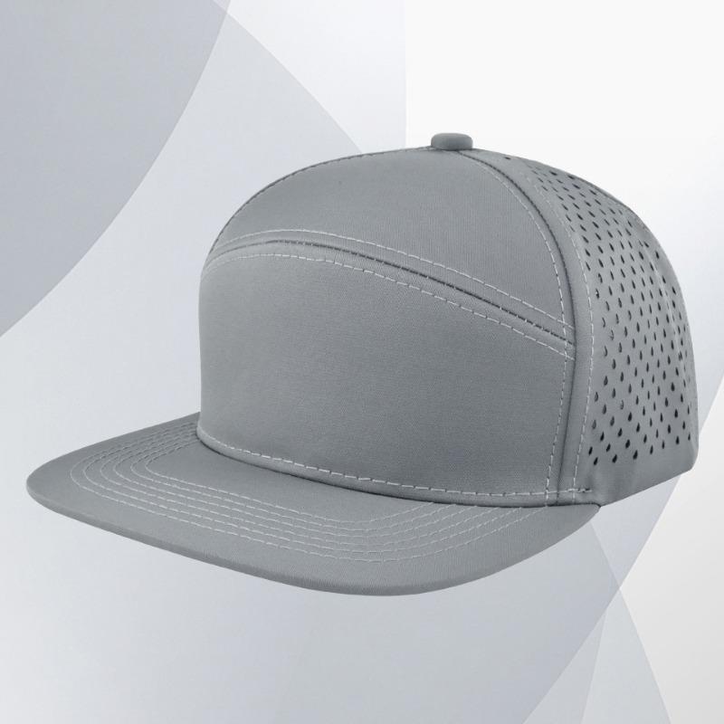 Baseball cap print embroidery hip hop flat brim laser mesh breathable sports cap