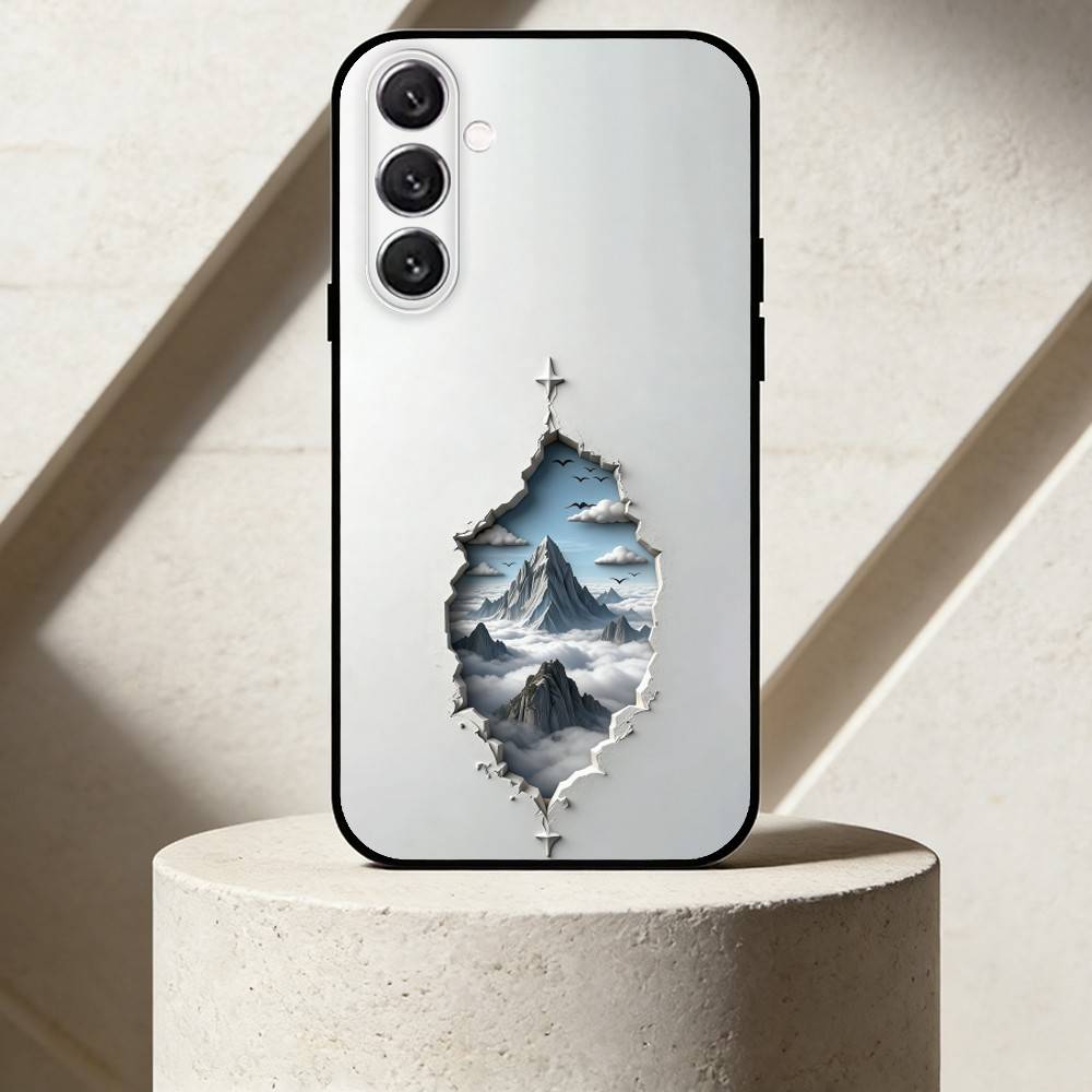 

P-Paper Art Illustration Phone Case For Samsung Galaxy A91,80,73,72 ,71,53,52,32 ,31,22,21s,20,Soft Black Case Samsung a73 5g